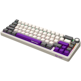 LORGAR Klawiatura Gamingowa Bezprzewodowa, Pro, 65% mechaniczna, Beżowa, układ EN
