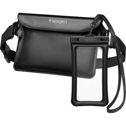 Etui + saszetka wodoszczelna Spigen A621 Universal Waterproof Case & Waist Bag Black