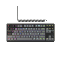 LORGAR Klawiatura Gamingowa Przewodowa Azar 514, mechaniczna, RGB, Czarna