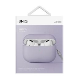 Etui UNIQ Lino Apple AirPods Pro 2 Silicone liliowy/lilac lavender