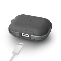 Etui UNIQ Valencia Apple AirPods Pro szary/gunmetal grey Antimicrobial