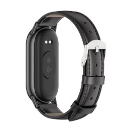 Pasek Tech-Protect Leatherfit Xiaomi Smart Band 8 / 8 NFC / 9 Black
