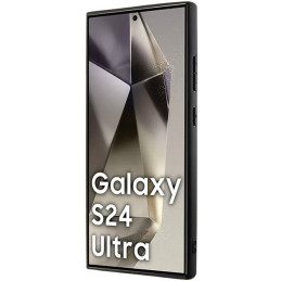 Etui BMW BMHCS24L23RCGPK Samsung Galaxy S24 Ultra hardcase Signature Leather Crossing Lines Pattern czarny/black