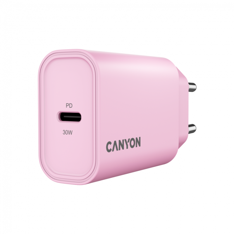 CANYON Ładowarka sieciowa OnCharge 30CL 30W 1xPD EU Różowa