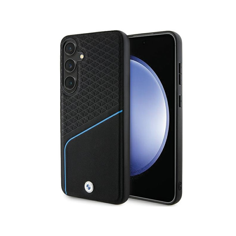 Etui BMW BMHMS24M23RDCLK Samsung Galaxy S24+ Plus hardcase Signature Leather Textured & Line MagSafe czarny/black