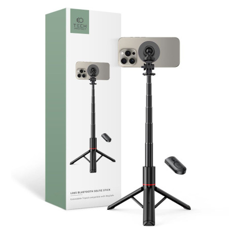 Kijek Tech-Protect L06S MagSafe Bluetooth Selfie Stick Tripod Black