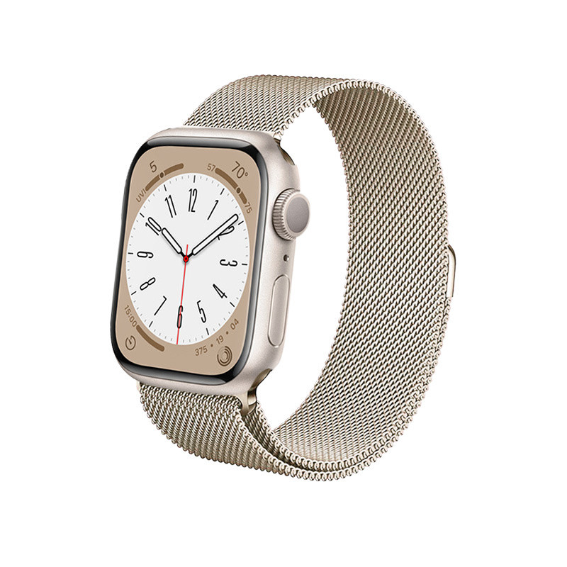 Pasek bransoleta Crong Milano Steel Apple Watch 38/40/41/42 mm (szampański)