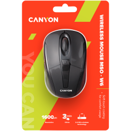 CANYON Mysz bezprzewodowa MSO-W6 Czarna