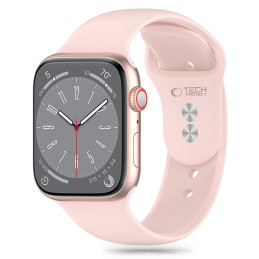 Pasek Tech-Protect Silicone Apple Watch 4/5/6/7/8/9/SE/10 38/40/41/42mm Light Pink
