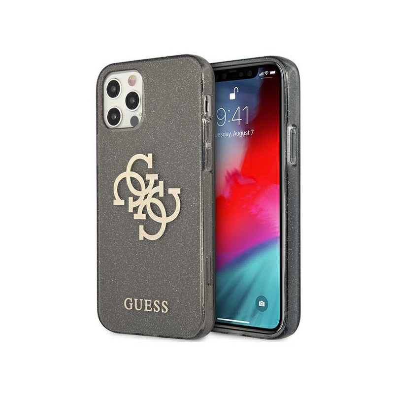 Etui Guess GUHCP12LPCUGL4GBK Apple iPhone 12 Pro Max czarny/black hard case Glitter 4G Big Logo