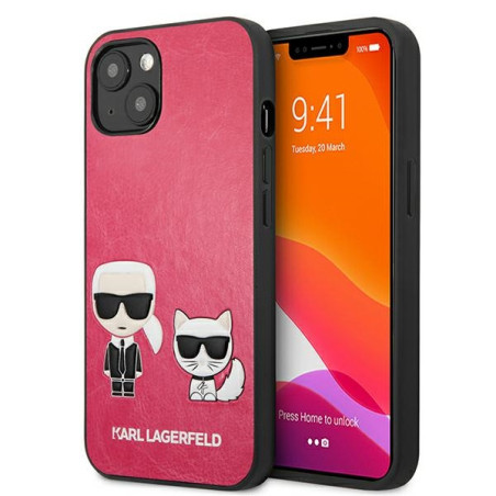 Etui Karl Lagerfeld KLHCP13SPCUSKCP Apple iPhone 13 mini fuksja/fushia hardcase Ikonik Karl & Choupette