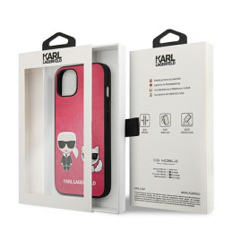 Etui Karl Lagerfeld KLHCP13SPCUSKCP Apple iPhone 13 mini fuksja/fushia hardcase Ikonik Karl & Choupette