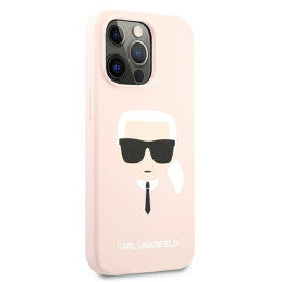 Etui Karl Lagerfeld KLHCP13XSLKHLP Apple iPhone 13 Pro Max jasnoróżowy/light pink hardcase Silicone Karl`s Head