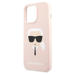 Etui Karl Lagerfeld KLHCP13XSLKHLP Apple iPhone 13 Pro Max jasnoróżowy/light pink hardcase Silicone Karl`s Head