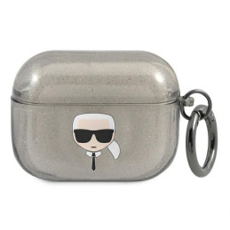 Etui Karl Lagerfeld KLAPUKHGK Apple AirPods Pro cover czarny/black Glitter Karl`s Head