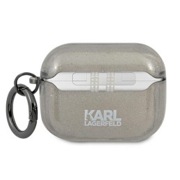 Etui Karl Lagerfeld KLAPUKHGK Apple AirPods Pro cover czarny/black Glitter Karl`s Head