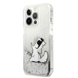 Etui Karl Lagerfeld KLHCP13XGCFS Apple iPhone 13 Pro Max srebrny/silver hardcase Liquid Glitter Choupette Fun