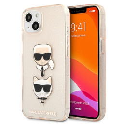 Etui Karl Lagerfeld KLHCP13SKCTUGLGO Apple iPhone 13 mini złoty/gold hardcase Glitter Karl`s & Choupette