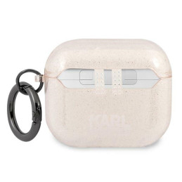 Etui Karl Lagerfeld KLA3UKHGD Apple AirPods 3 cover złoty/gold Glitter Karl`s Head