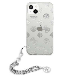 Etui Guess GUHCP13SKSPESI Apple iPhone 13 mini srebrny/silver hardcase Peony Chain Collection