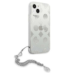 Etui Guess GUHCP13SKSPESI Apple iPhone 13 mini srebrny/silver hardcase Peony Chain Collection