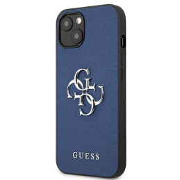 Etui Guess GUHCP13SSA4GSBL Apple iPhone 13 mini niebieski/blue hardcase Saffiano 4G Metal Logo