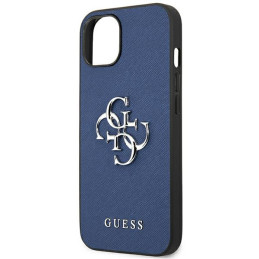 Etui Guess GUHCP13SSA4GSBL Apple iPhone 13 mini niebieski/blue hardcase Saffiano 4G Metal Logo