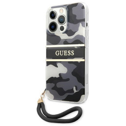 Etui Guess GUHCP13XKCABBK Apple iPhone 13 Pro Max czarny/black hardcase Camo Strap Collection