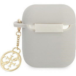 Etui Guess GUA2LSC4EG Apple AirPods szary/grey Silicone Charm 4G Collection