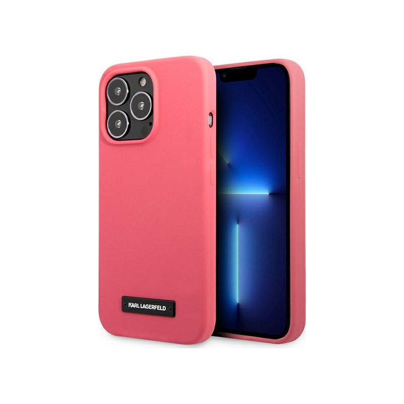 Etui Karl Lagerfeld KLHCP13XSLMP1PI Apple iPhone 13 Pro Max hardcase fuksja/fuchsia Silicone Plaque