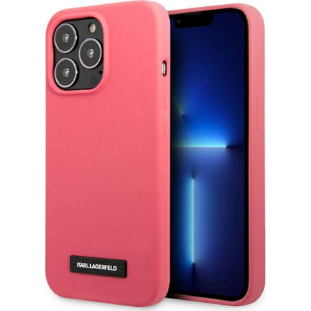 Etui Karl Lagerfeld KLHCP13XSLMP1PI Apple iPhone 13 Pro Max hardcase fuksja/fuchsia Silicone Plaque