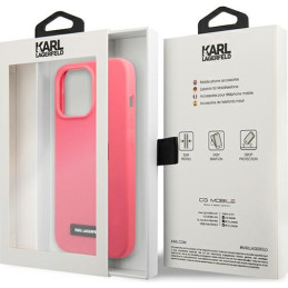 Etui Karl Lagerfeld KLHCP13XSLMP1PI Apple iPhone 13 Pro Max hardcase fuksja/fuchsia Silicone Plaque