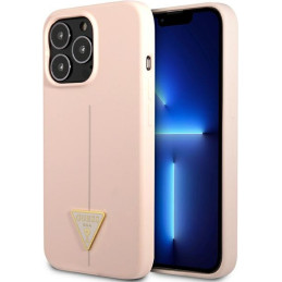 Etui Guess GUHCP13XSLTGP Apple iPhone 13 Pro Max różowy/pink hardcase Silicone Triangle