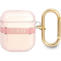 Etui Guess GUA2HHTSP Apple AirPods różowy/pink Strap Collection