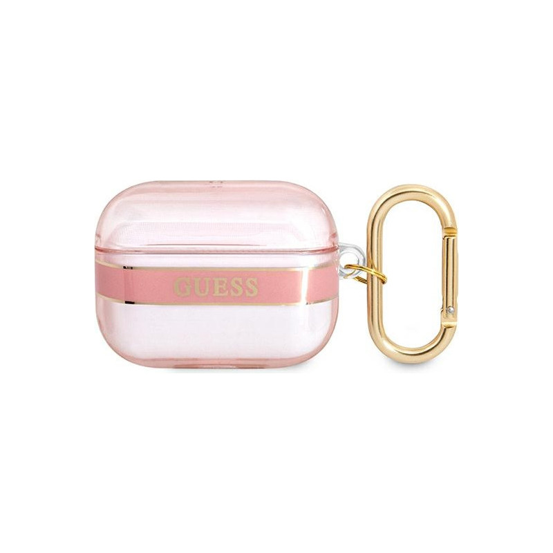 Etui Guess GUAPHHTSP Apple AirPods Pro różowy/pink Strap Collection