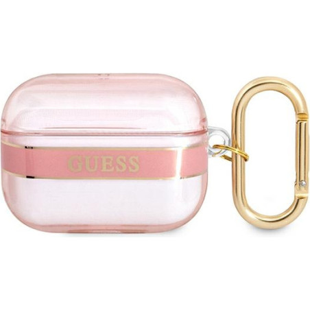 Etui Guess GUAPHHTSP Apple AirPods Pro różowy/pink Strap Collection