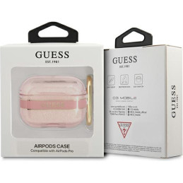 Etui Guess GUAPHHTSP Apple AirPods Pro różowy/pink Strap Collection