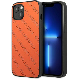 Etui Karl Lagerfeld KLHCP13SPTLO Apple iPhone 13 mini hardcase pomarańczowy/orange Perforated Allover