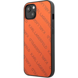 Etui Karl Lagerfeld KLHCP13SPTLO Apple iPhone 13 mini hardcase pomarańczowy/orange Perforated Allover