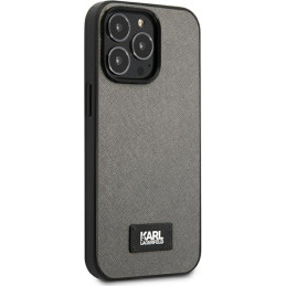 Etui Karl Lagerfeld KLHCP13XSFMP2DG Apple iPhone 13 Pro Max hardcase srebrny/silver Saffiano Plaque