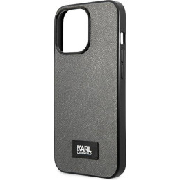 Etui Karl Lagerfeld KLHCP13XSFMP2DG Apple iPhone 13 Pro Max hardcase srebrny/silver Saffiano Plaque