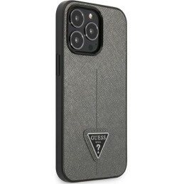 Etui Guess GUHCP13XPSATLG Apple iPhone 13 Pro Max srebrny/silver hardcase Saffiano Triangle Logo