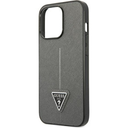 Etui Guess GUHCP13XPSATLG Apple iPhone 13 Pro Max srebrny/silver hardcase Saffiano Triangle Logo