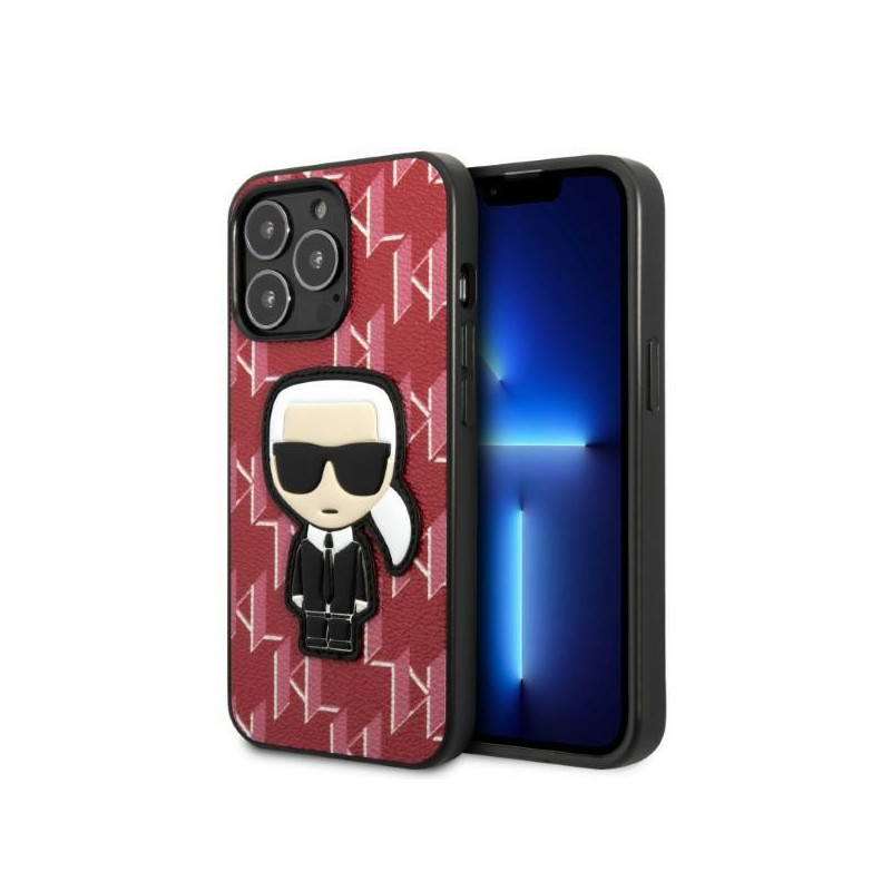 Etui Karl Lagerfeld KLHCP13XPMNIKPI Apple iPhone 13 Pro Max hardcase czerwony/red Monogram Ikonik Patch