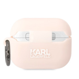 Etui Karl Lagerfeld KLAPRUNCHP Apple AirPods Pro cover różowy/pink Silicone Choupette Head 3D