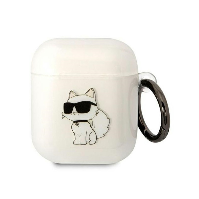 Etui Karl Lagerfeld KLA2HNCHTCT Apple AirPods 2/1 transparent Ikonik Choupette