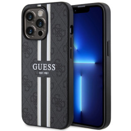 Etui Guess GUHMP13XP4RPSK Apple iPhone 13 Pro Max czarny/black hardcase 4G Printed Stripes MagSafe