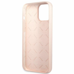 Etui Guess GUHCP13XLSLMGLP Apple iPhone 13 Pro Max jasnoróżowy/light pink hardcase Silicone Script Gold Logo