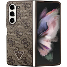 Etui Guess GUHCZFD5P4TDPW Samsung Galaxy Z Fold 5 hardcase Leather 4G Triangle Strass brązowy/brown