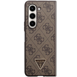 Etui Guess GUHCZFD5P4TDPW Samsung Galaxy Z Fold 5 hardcase Leather 4G Triangle Strass brązowy/brown